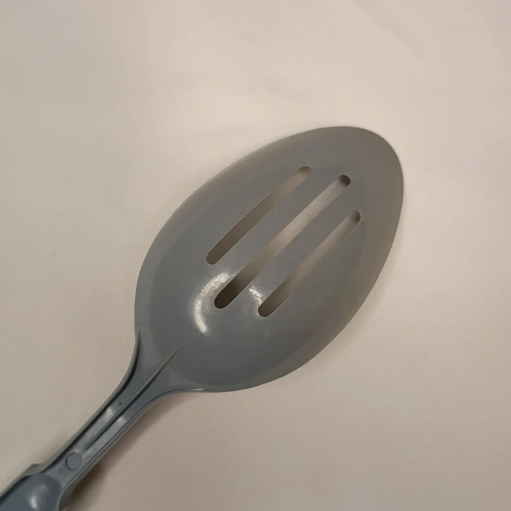 Vintage Ekco Slotted Serving Spoon Blue Nylon USA‎ 11